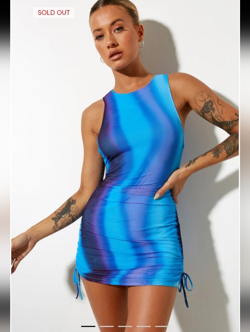 Motel Rocks Blue and Purple Dress